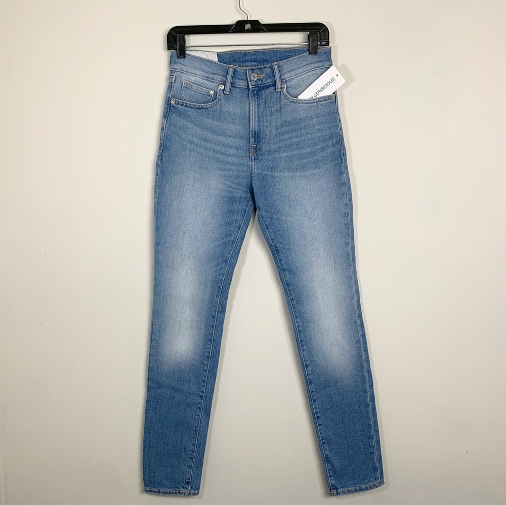New H&M High Waisted Skinny Jeans 29 Medium Blue